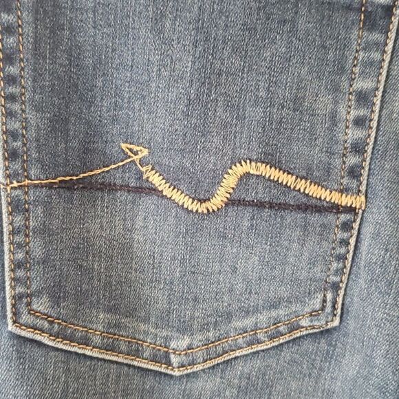 7 For All Mankind High Waist Josefina Boyfriend JeanDistressed Indigo Womens 28 - Picture 7 of 9